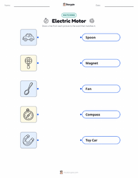 Electric Motor printable worksheet for kids