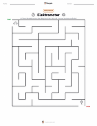 Elektromotor druckbare Arbeitsblatt Vorschau
