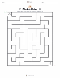 Electric Motor printable worksheet preview