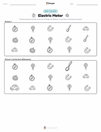 Electric Motor printable worksheet preview