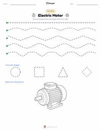 Electric Motor printable worksheet preview