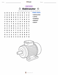 Elektromotor druckbare Arbeitsblatt Vorschau