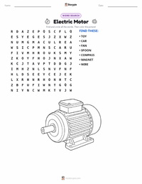 Electric Motor printable worksheet preview