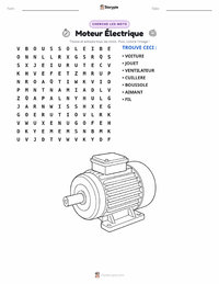 Aperçu de la feuille de travail imprimable Moteur Électrique