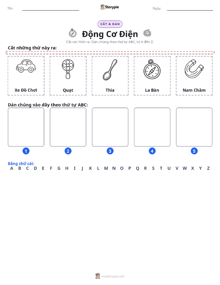 Cắt & Dán Chữ Cái