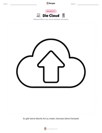 Die Cloud druckbare Arbeitsblatt Vorschau