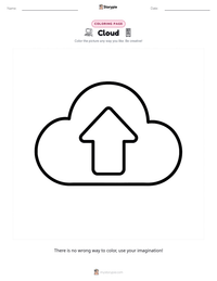 Cloud printable worksheet preview