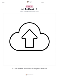 De Cloud afdrukbare werkblad voorbeeld