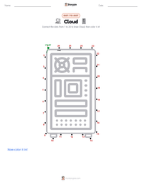 Cloud printable worksheet preview
