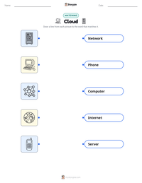 Cloud printable worksheet preview