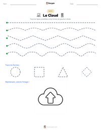 Aperçu de la feuille de travail imprimable Le Cloud