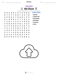 Die Cloud druckbare Arbeitsblatt Vorschau