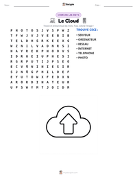 Aperçu de la feuille de travail imprimable Le Cloud