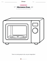 Microwave Oven coloring page for kids