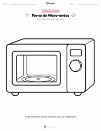 Página de colorir Forno de Micro-ondas para crianças