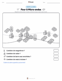 Aperçu de la feuille de travail imprimable Four à micro-ondes