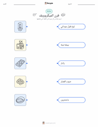 ورقة عمل قابلة للطباعة فرن الميكروويف للأطفال