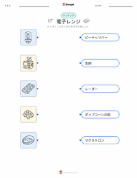 電子レンジ の子供向け印刷可能ワークシート