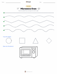 Microwave Oven printable worksheet preview
