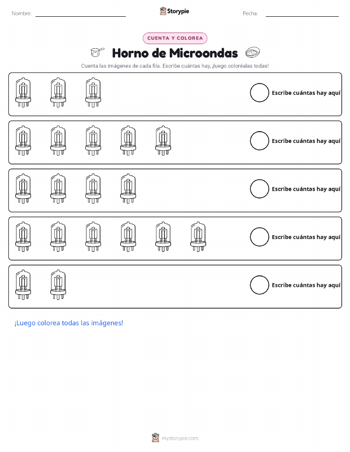 Contar y Colorear
