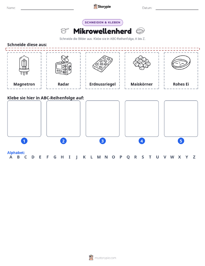 Schneiden & Einfügen Alphabet