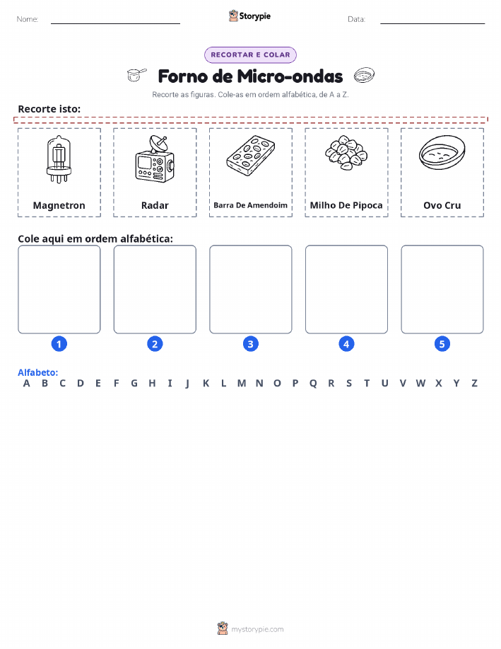 Recortar & Colar Alfabeto