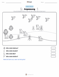 Anpassung druckbare Arbeitsblatt Vorschau