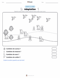 Aperçu de la feuille de travail imprimable Adaptation