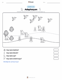 Adaptasyon yazdırılabilir çalışma sayfası önizlemesi