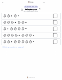 Adaptasyon yazdırılabilir çalışma sayfası önizlemesi