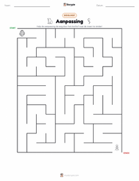 Aanpassing afdrukbare werkblad voorbeeld