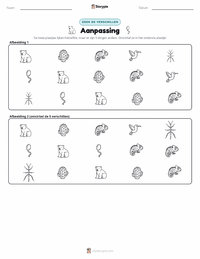 Aanpassing afdrukbare werkblad voorbeeld