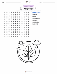 Podgląd drukowalnego arkusza ćwiczeń Adaptacja