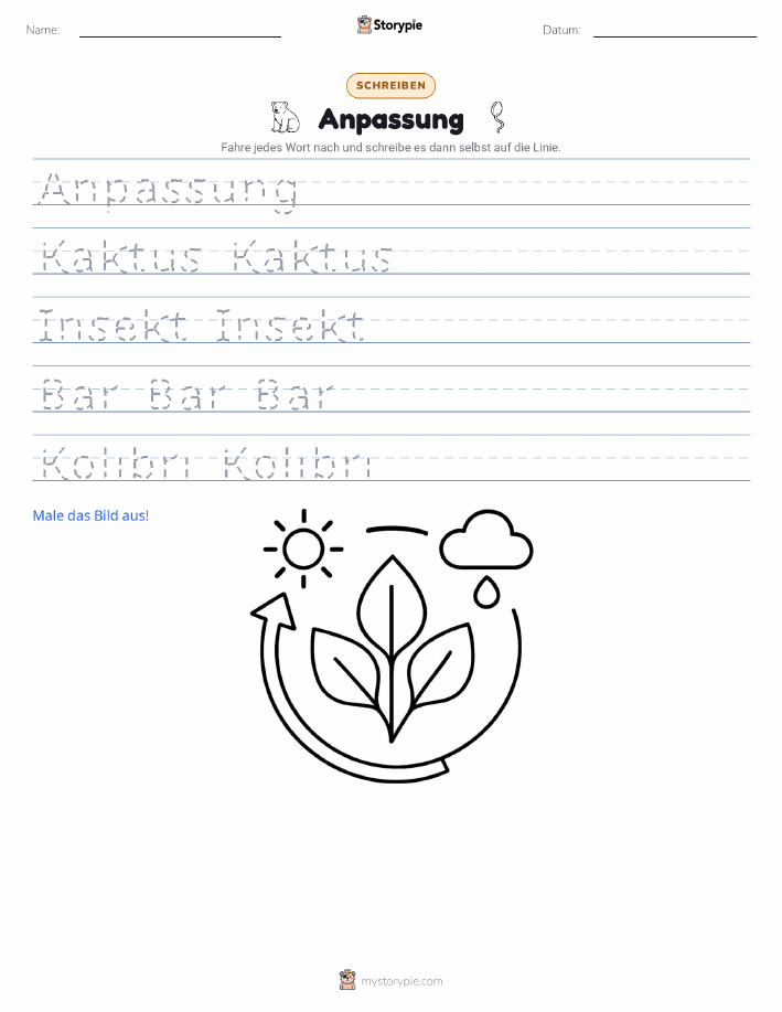 Schreibübung