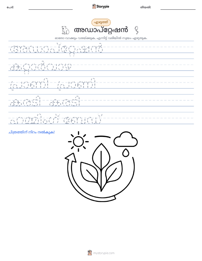 എഴുത്ത് പരിശീലനം