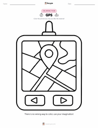 GPS coloring page for kids