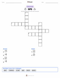 GPS printable worksheet preview