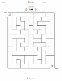Global Positioning System afdrukbare werkblad voorbeeld