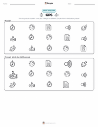GPS printable worksheet preview
