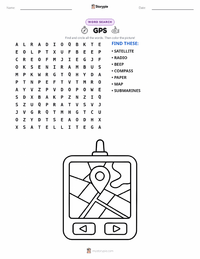 GPS printable worksheet preview