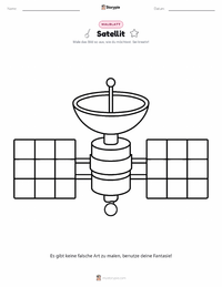 Satellit Malvorlage für Kinder