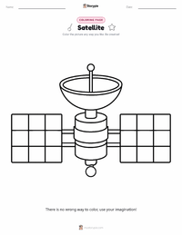 Satellite coloring page for kids