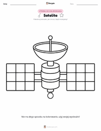 Strona do kolorowania Satelita dla dzieci