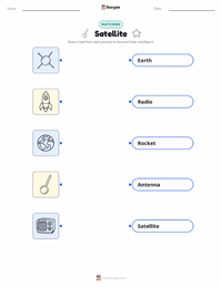 Satellite printable worksheet for kids