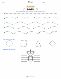 Satellit druckbare Arbeitsblatt Vorschau
