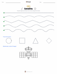 Aperçu de la feuille de travail imprimable Satellite