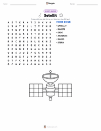 Satellit druckbare Arbeitsblatt Vorschau