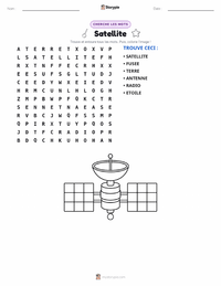 Aperçu de la feuille de travail imprimable Satellite