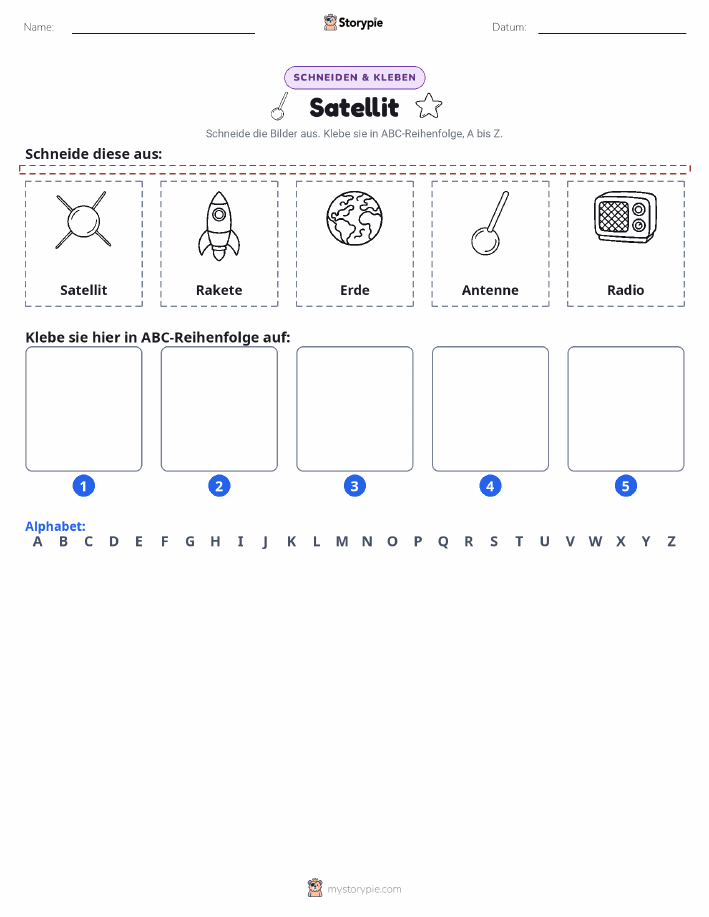 Schneiden & Einfügen Alphabet