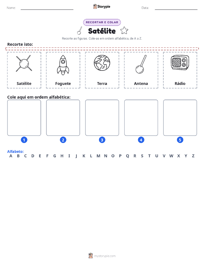 Recortar & Colar Alfabeto